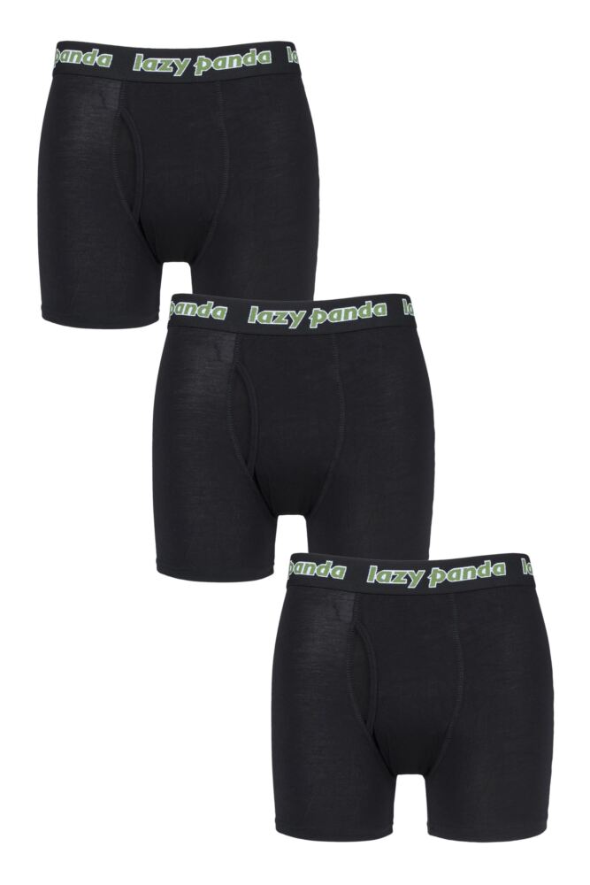 Mens 3 Pack SOCKSHOP Lazy Panda Bamboo Boxer Shorts theunderwearshop