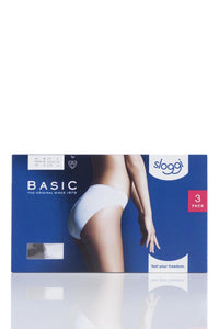 Ladies 3 Pair Sloggi Basic Tai Briefs