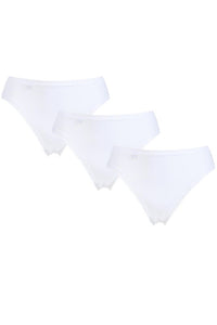 Ladies 3 Pack Sloggi 24/7 Cotton Lace Tai Briefs