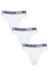 Mens 3 Pack Sloggi Go Soft Waistband Comfort Cotton Briefs