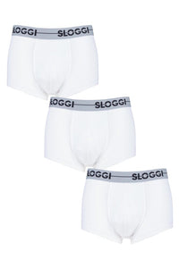 Mens 3 Pack Sloggi Go Soft Waistband Comfort Cotton Low Rise Hipster Boxers