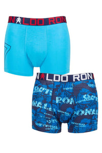 Boys 2 Pack CR7 Cotton Boxer Shorts