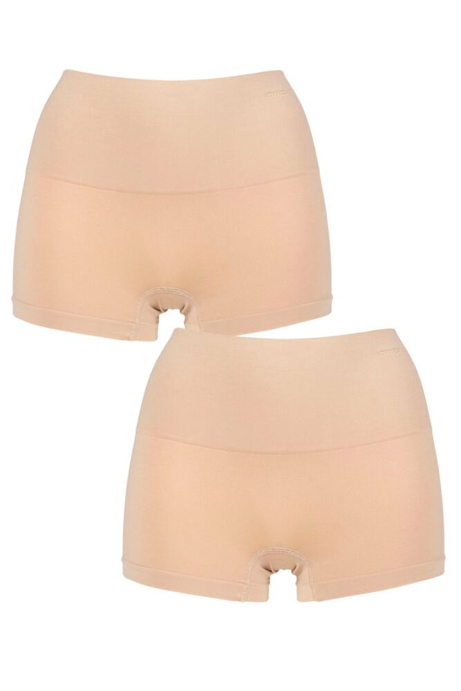 Ladies 2 Pack Ambra Seamless Smoothies Shorties Underwear