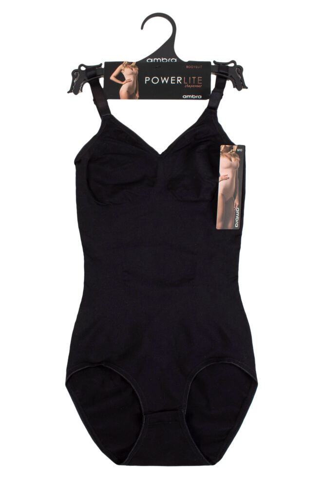 Ladies 1 Pack Ambra Powerlite Bodysuit Underwear –