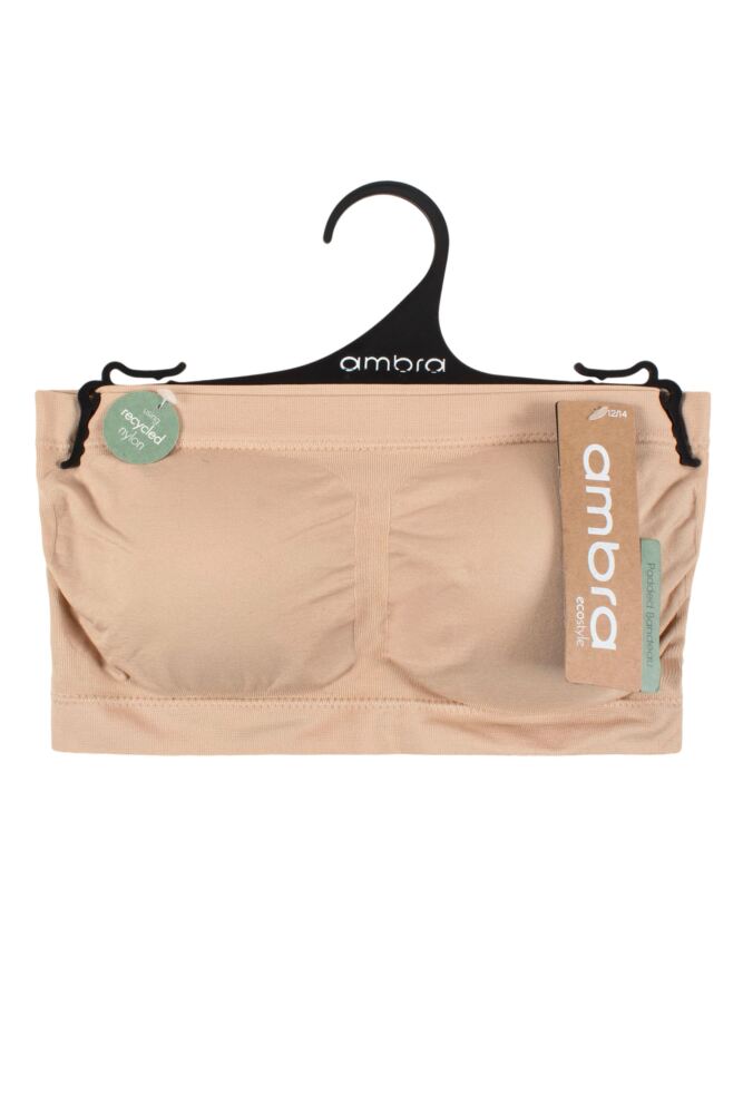 Ladies 1 Pack Ambra Bare Essentials Bandeau Bra Underwear –