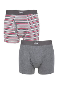Mens 2 Pack Jeep Tonal Stripe and Plain Keyhole  Hipster Trunks