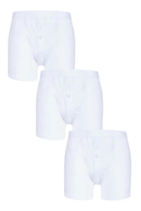 Mens 3 Pack Pringle Button Front Cotton Boxer Shorts
