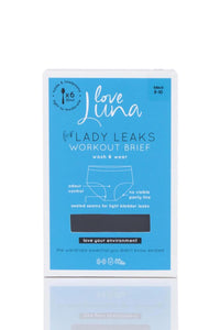 Ladies 1 Pack Love Luna Lady Leaks Workout Briefs