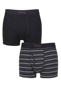 Mens 2 Pack Jeep Striped Cotton Rich Keyhole Trunks