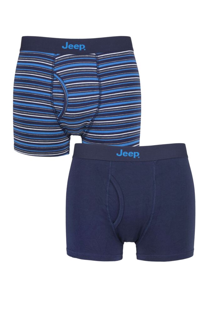 Mens 2 Pack Jeep Striped Cotton Rich Keyhole Trunks – theunderwearshop ...